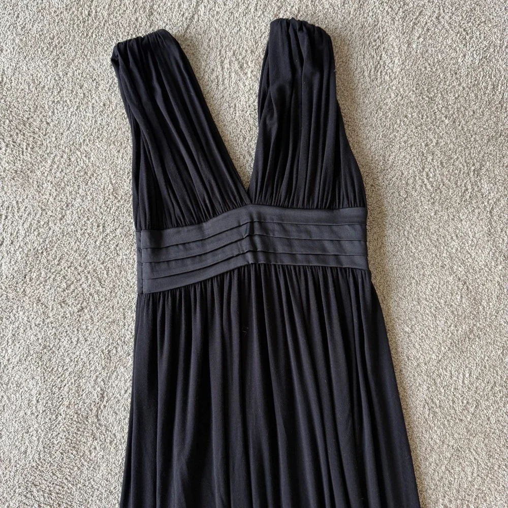Rachel Pally Caftan Maternity Dress XS Black Maxi Stretch Jersey Knit Pullover - Picture 4 of 5
